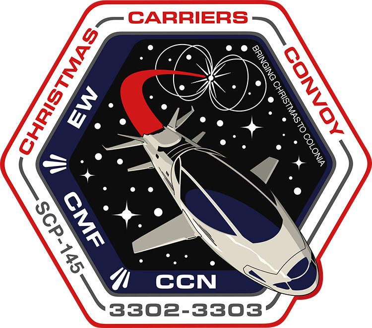 Ccn Christmas Carriers Convoy Elite Dangerous - Helicopter (750x662), Png Download
