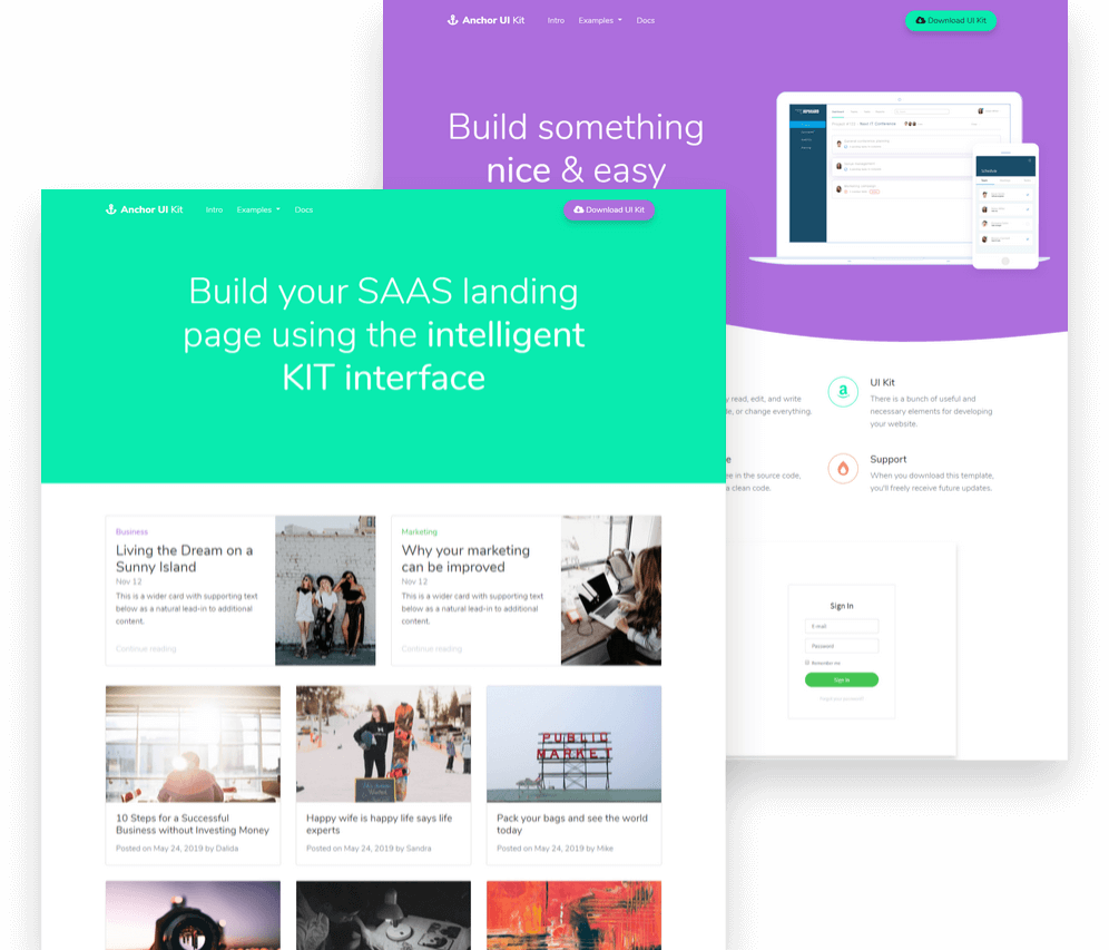 We Are Happy To Introduce You Our New Project Anchor - Steps Landingd Ui (996x853), Png Download