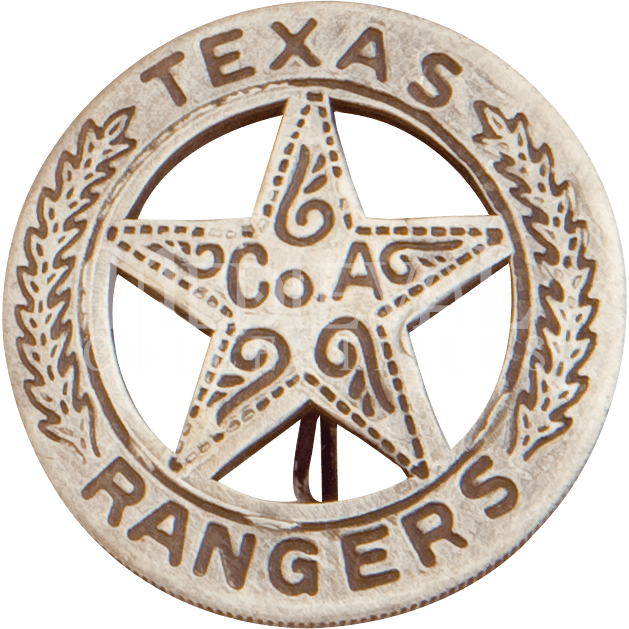 Round Texas Ranger Badge - Clipart Texas Ranger Badge (629x629), Png Download