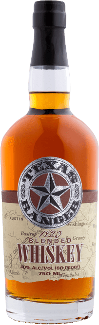 Texas Ranger Whiskey - Glass Bottle (203x667), Png Download