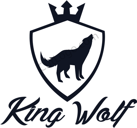King Wolf Logo Design - Design (600x600), Png Download
