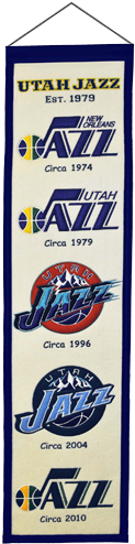 Winning Streak Utah Jazz Nba Heritage Banner (8x32) (500x500), Png Download
