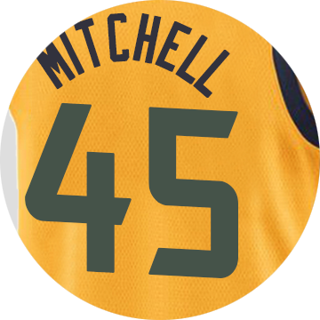 Utah Jazz Donovan Mitchell - Donovan Mitchell White Jersey (360x360), Png Download