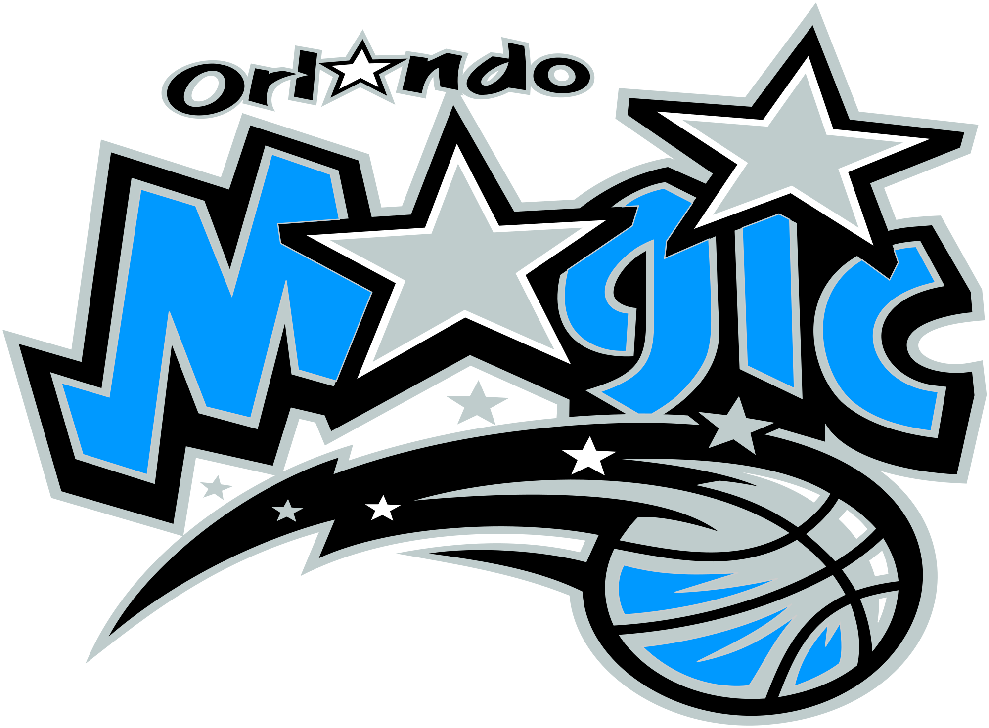 Orlando Magic Logo - Orlando Magic Logos Png (2000x1473), Png Download