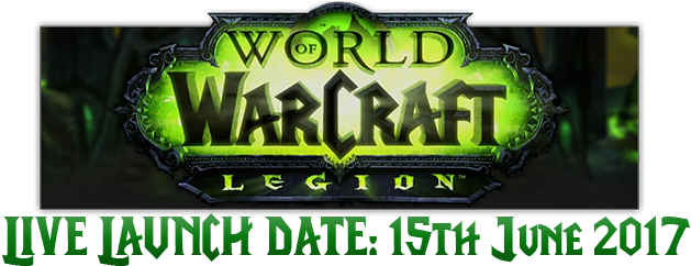 It's Official We Are Launching The Live Legion Realm - World Of Warcraft Legion Logo (654x247), Png Download