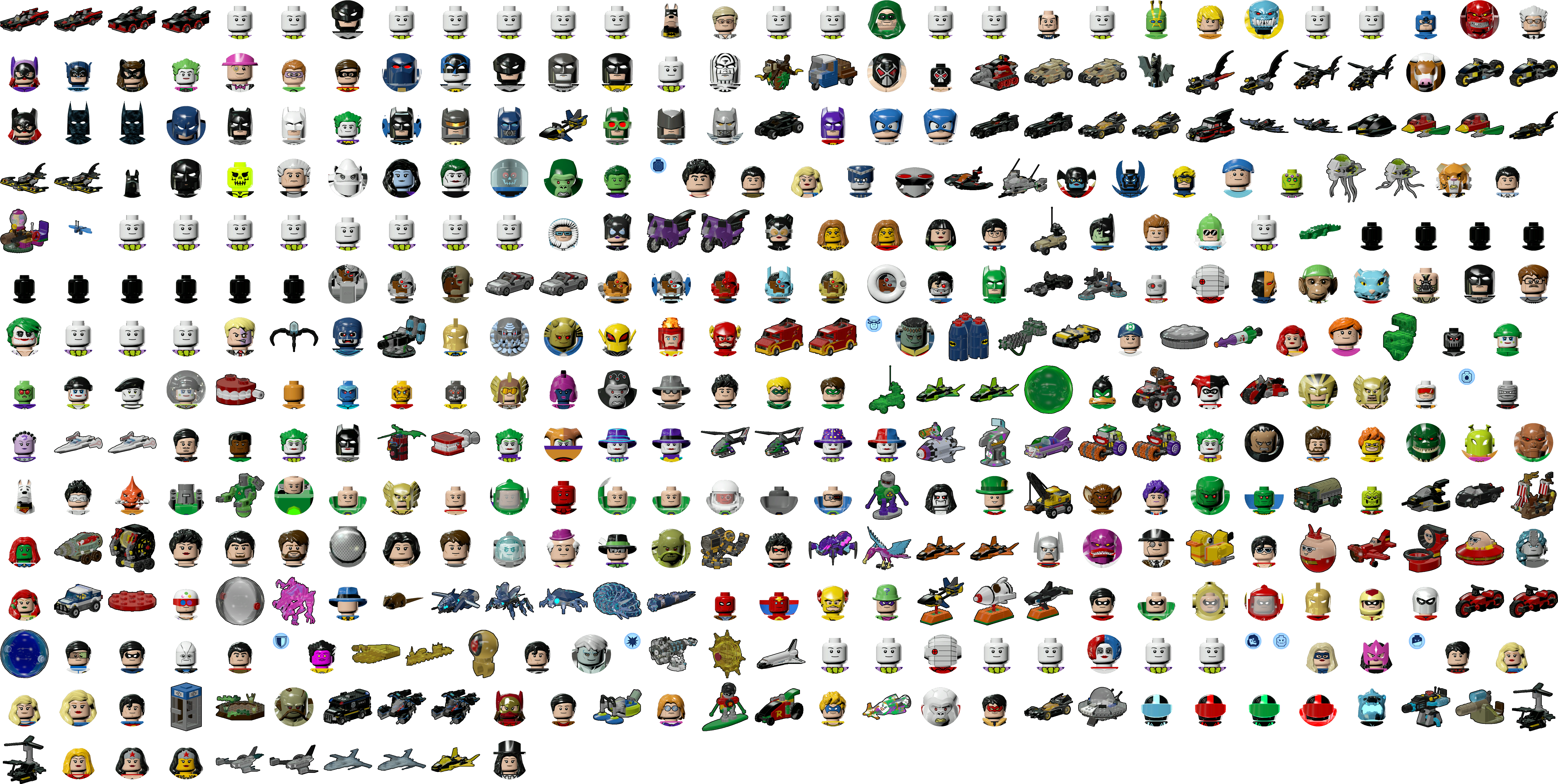 Click For Full Sized Image Character Icons - Lego Batman Sprites (7724x3920), Png Download