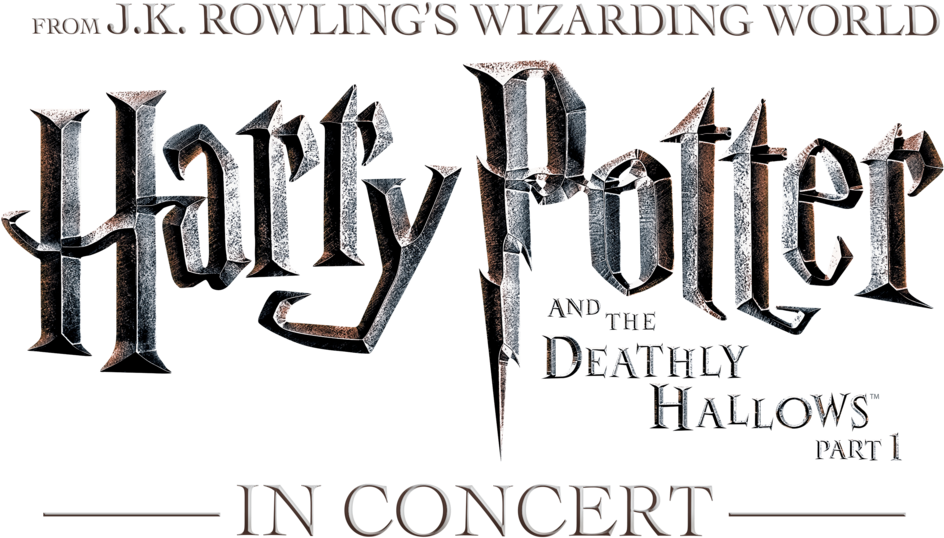 Hp7 Logo In Concert 300dpi Color - Harry Potter Shop Logo (1000x560), Png Download