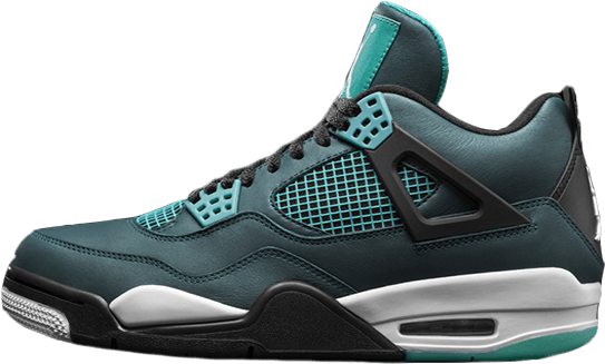 The Great Looking Remastered Nike Air Jordan 4 Teal - Nike Air Jordan Png (640x387), Png Download