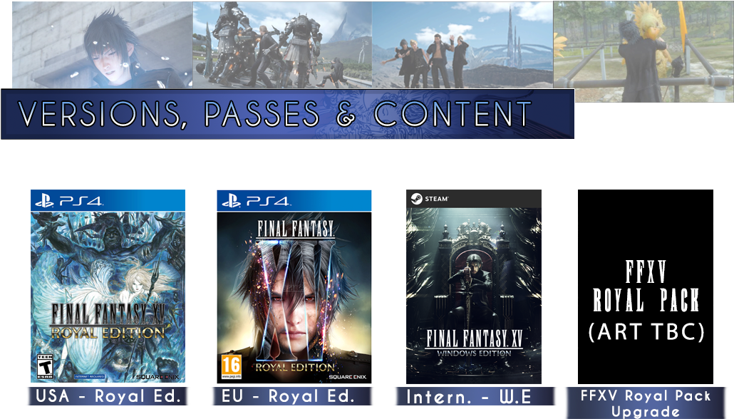 Final Fantasy Xv Royal Edition - Final Fantasy Xv Royal Edition Content (1080x646), Png Download