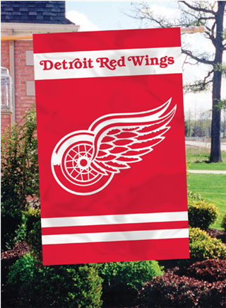 Detroit Red Wings Applique Banner Flag - Atlanta Hawks Nba Applique Banner Flag (44x28) (434x434), Png Download