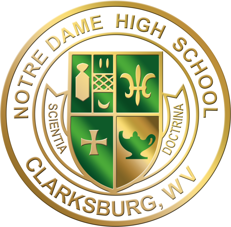 Notredame Logo - Notre Dame High School Clarksburg Wv (977x952), Png Download
