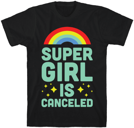 Supergirl Is Canceled Mens T-shirt - Gamer Girl Shirt (484x484), Png Download