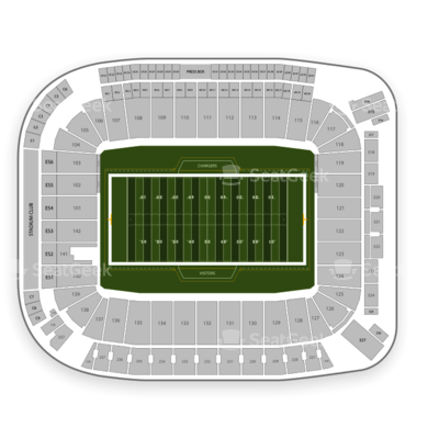 Stubhub Center Seating Chart Los Angeles Chargers - Los Angeles (400x400), Png Download