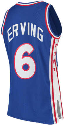 Philadelphia 76ers Julius Erving Royal Swingman Jersey - Erving Jersey (421x480), Png Download