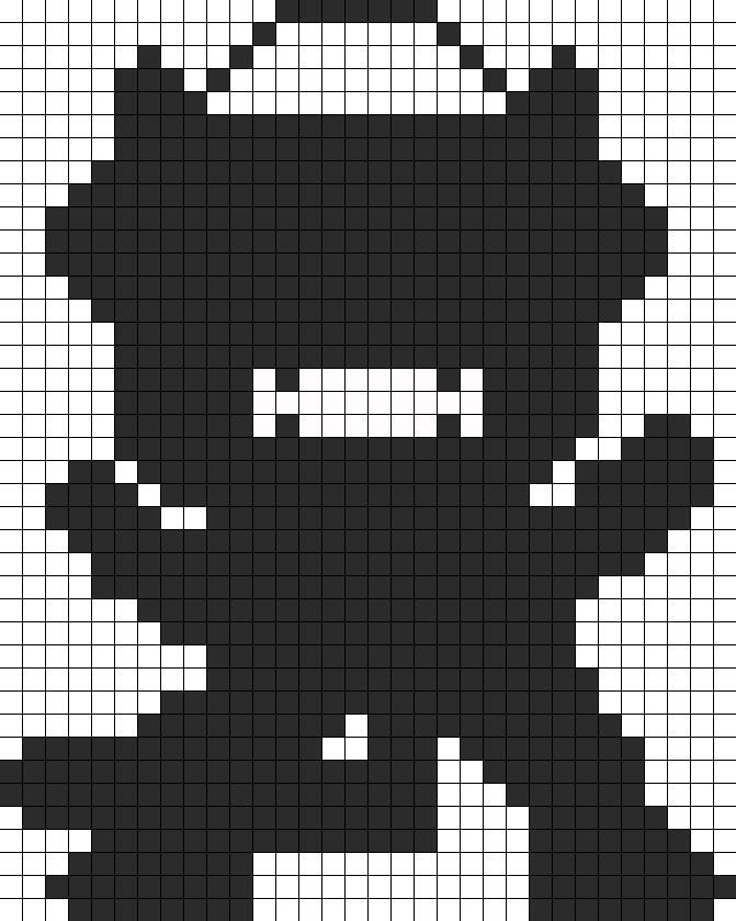 Monstercat Perler Bead Pattern / Bead Sprite - Cross-stitch (671x839), Png Download