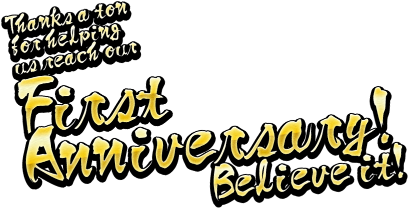 Thanks A Ton For Helping Us Reach Our First Anniversary - Calligraphy (840x416), Png Download