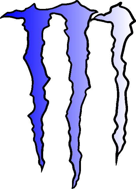 Blue White Monster Logo By Korn Star60291 On Clipart - Monster Logo Blue (457x638), Png Download