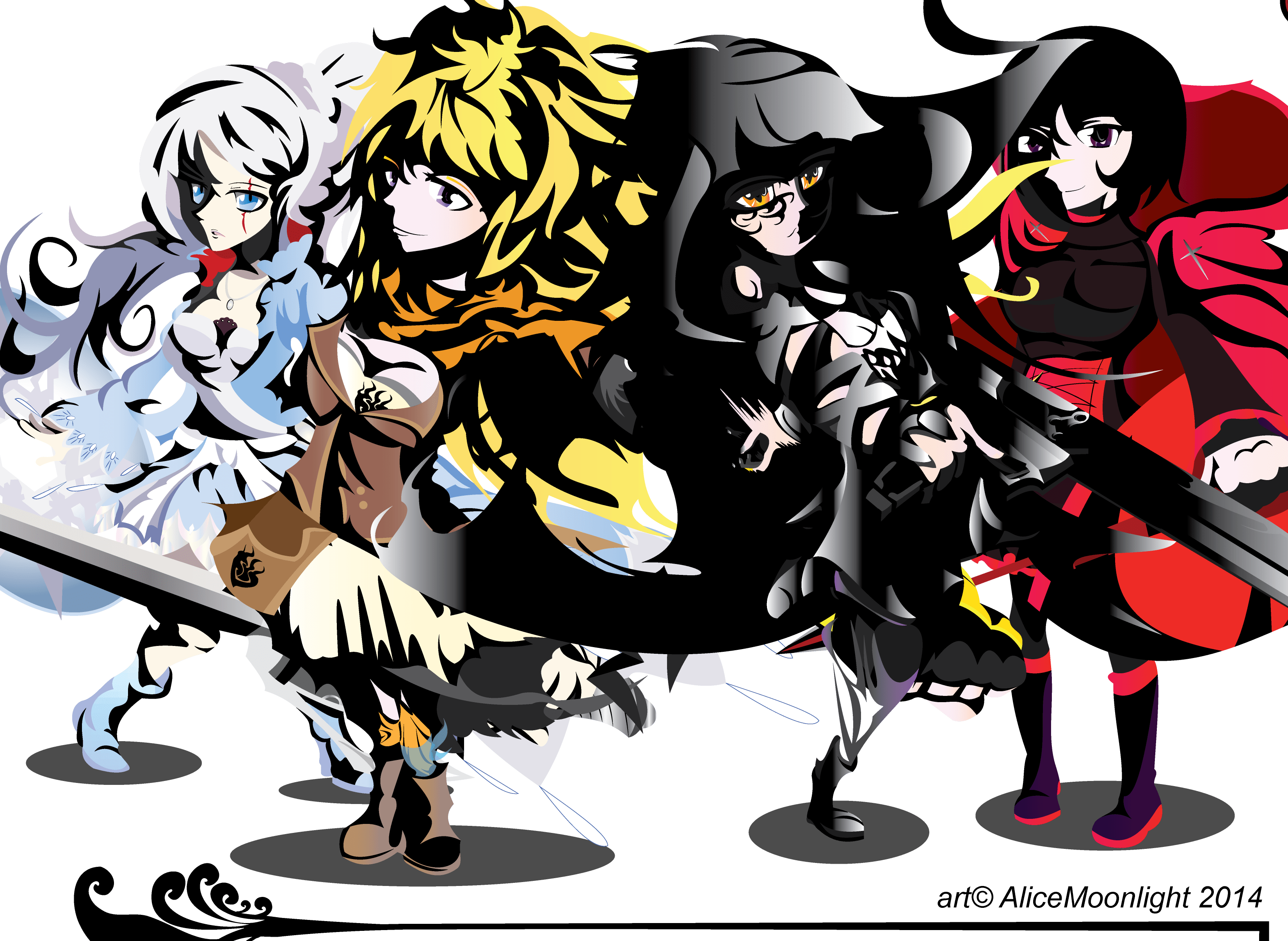 Team Rwby - Ship (3300x2411), Png Download