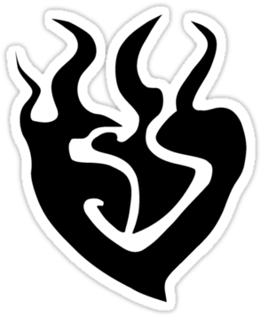 I Burn - Rwby Yang Symbol (375x360), Png Download