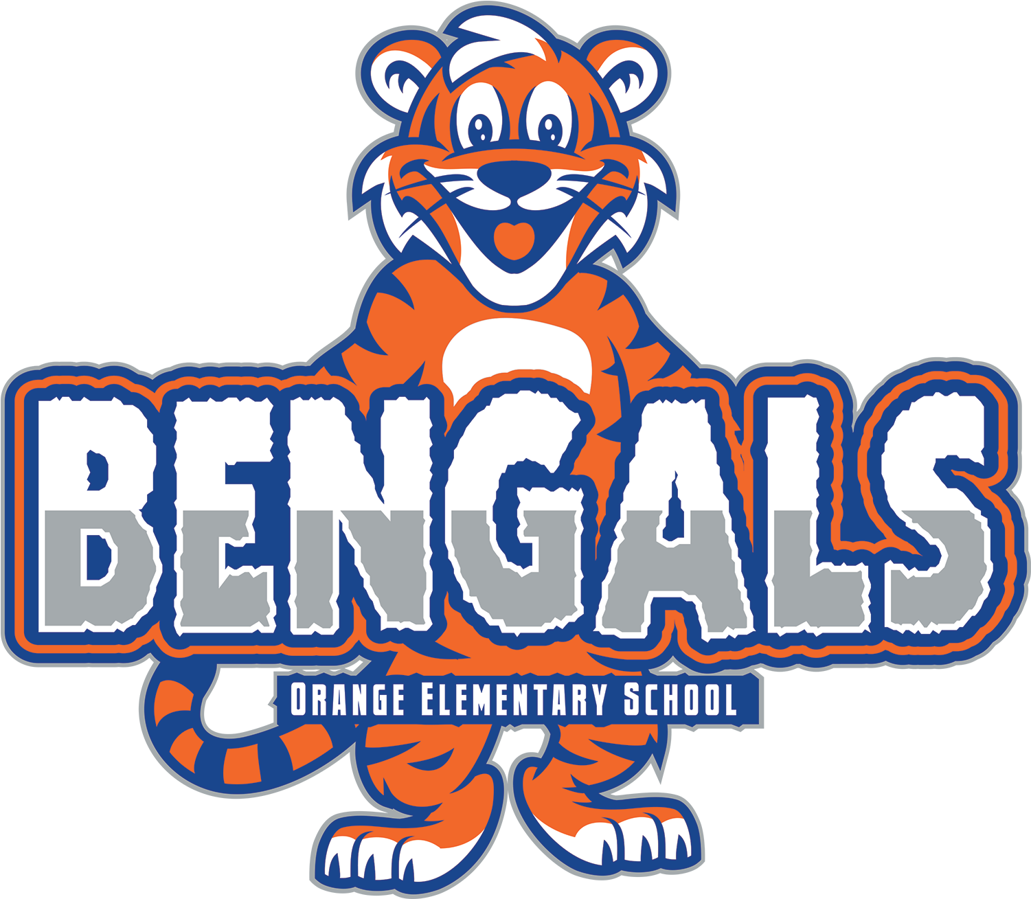 Bengals Logo - Orange Elementary Corona Ca (1800x1800), Png Download