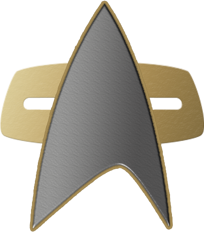 Star Trek Comm Badge Voyager Png Logo - Star Trek Voyager Badge (472x526), Png Download