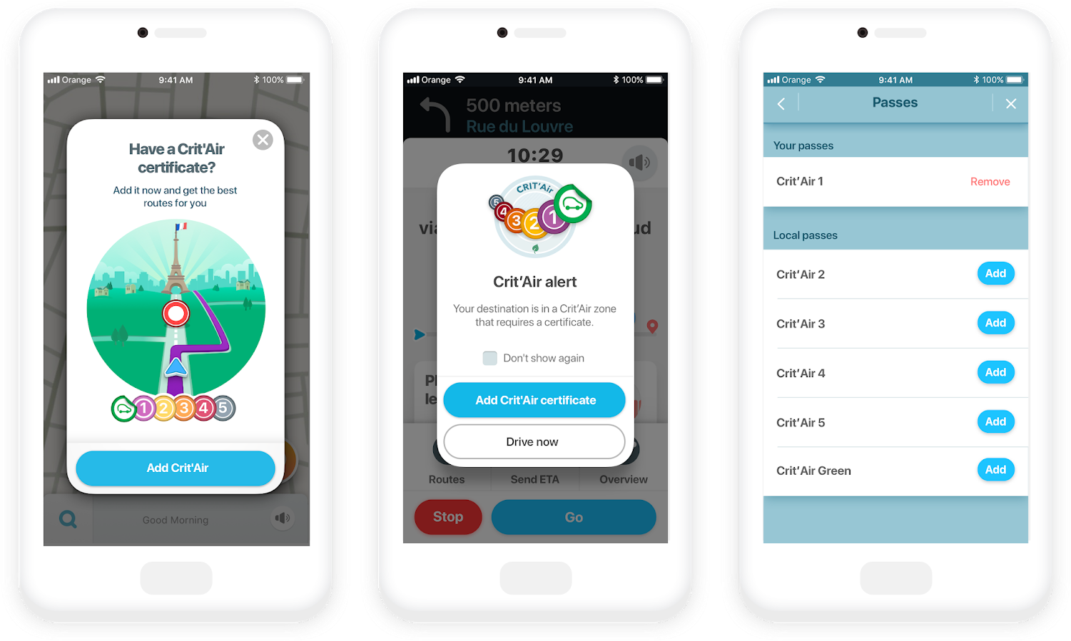 Currently Available In Paris, Lyon, And Grenoble , - Waze Crit Air (1600x980), Png Download