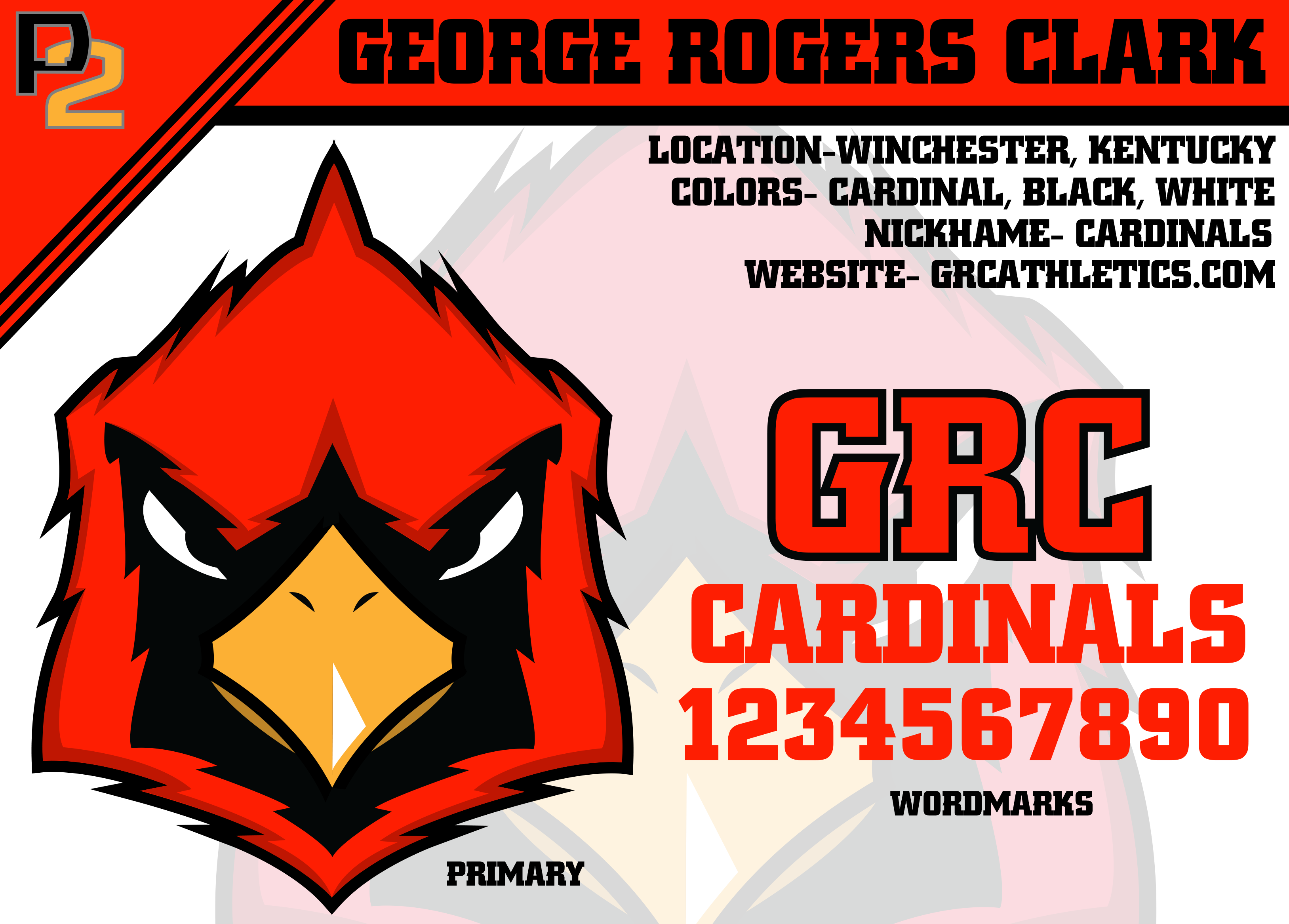 Grc Athletics Rebrand Presentation 1 Copy 2 - High School Logo Sites Boards Sportslogos Net (3255x2333), Png Download