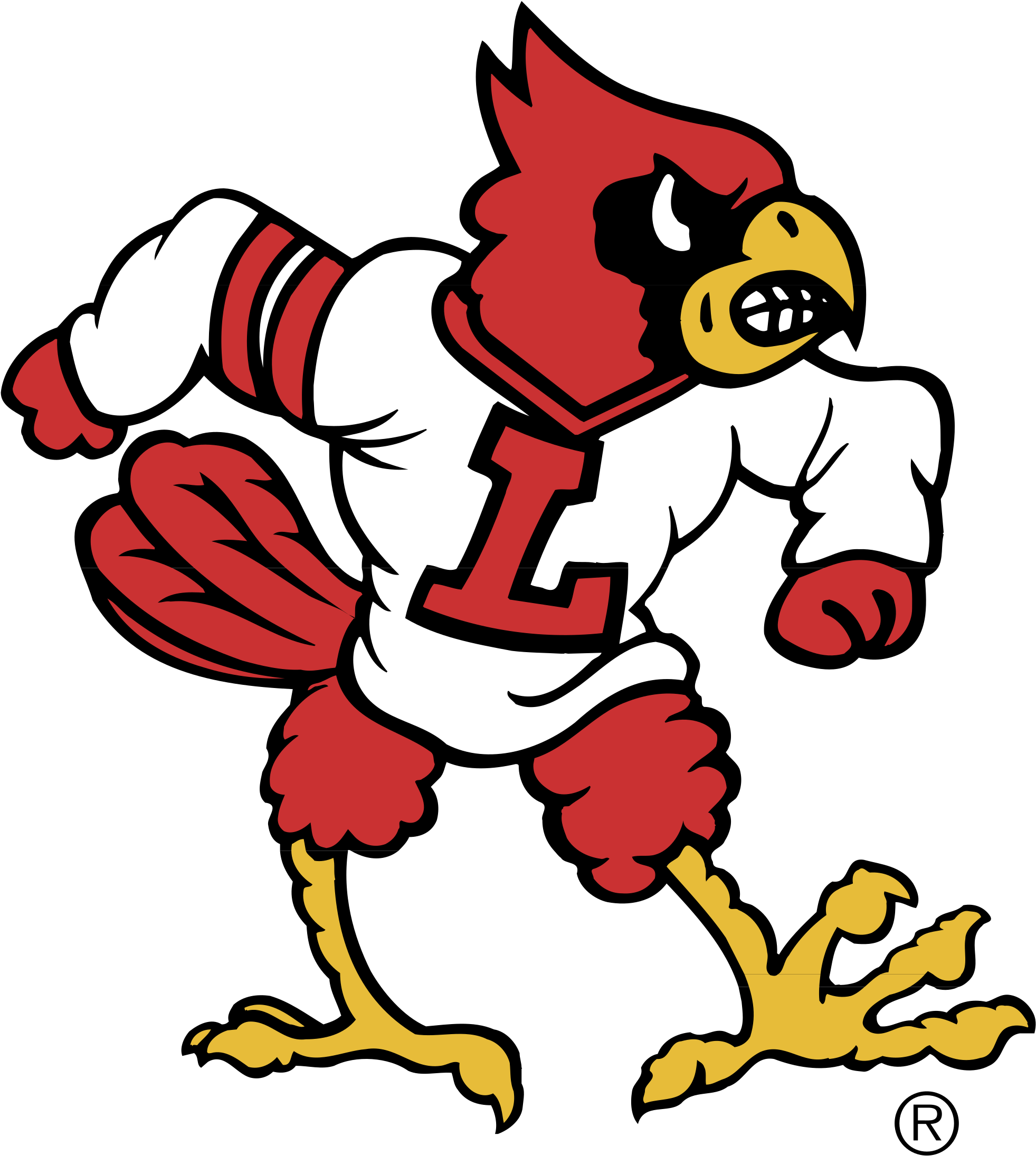 Louisville Cardinals Logo Png Transparent - Old Louisville Cardinal Logo (2400x2400), Png Download