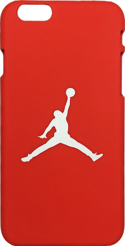 Nike Jordan Red White "jumpman Logo" Hard Plastic Iphone - Air Jordan (256x504), Png Download