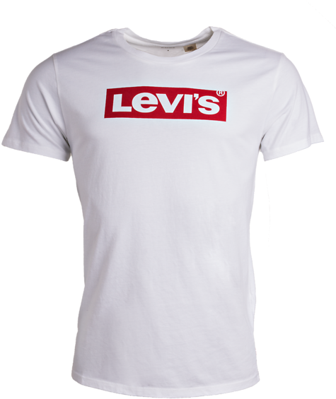 Levis T-shirt Graphic Setin Neck 2 Logo White - T-shirt (480x600), Png Download
