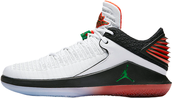 The Jumpman Logo On The Heel - Jordan 32 Low Gatorade (640x387), Png Download