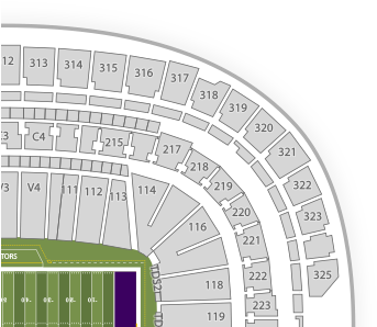 Us Bank Stadium Seating Chart With Rows (350x350), Png Download