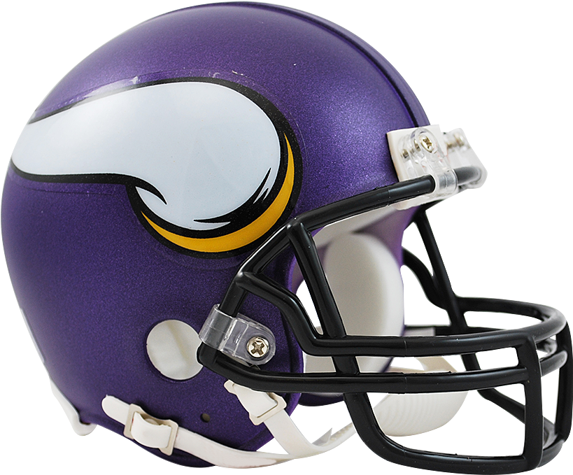 Minnesota Vikings Vsr4 Mini Helmet - Minnesota Vikings Helmet (900x812), Png Download