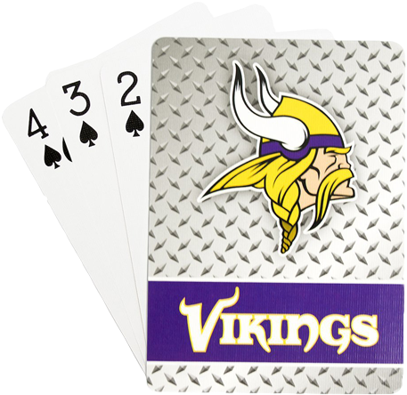 Minnesota Vikings Playing Cards W/ 12 Piece Display - Nfl Minnesota Vikings Playing Cards (500x500), Png Download