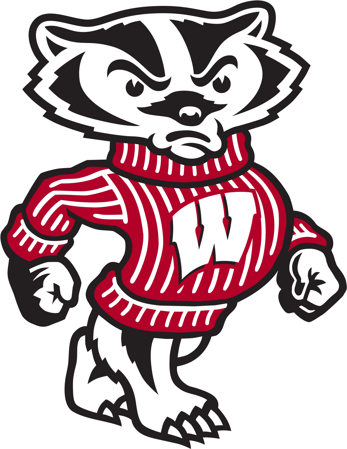 Vector Freeuse Download Bronco Drawing Bucky - Wisconsin Badgers Logo (790x1017), Png Download
