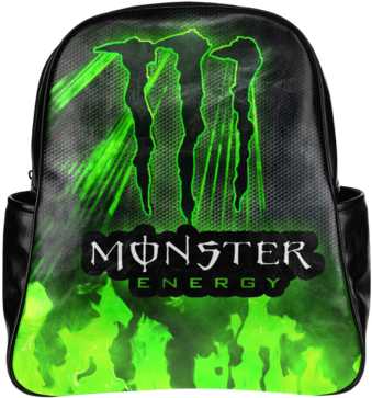 Sale Psylocke Leather Hiking Backpack Multi-pocket - Monster Energy Logo Background (480x480), Png Download
