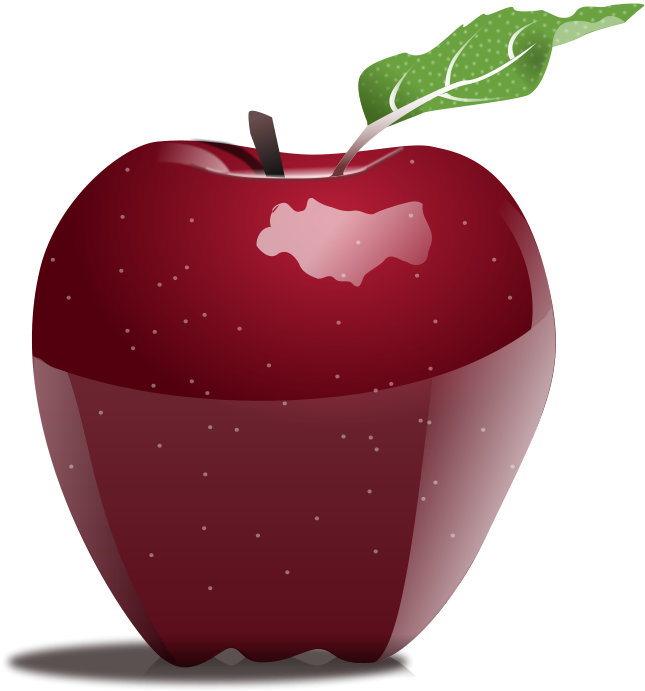 Clipart Freeuse Apple Free Stock Photo Illustration - แอ ป เปิ้ ล สี แดง (793x800), Png Download