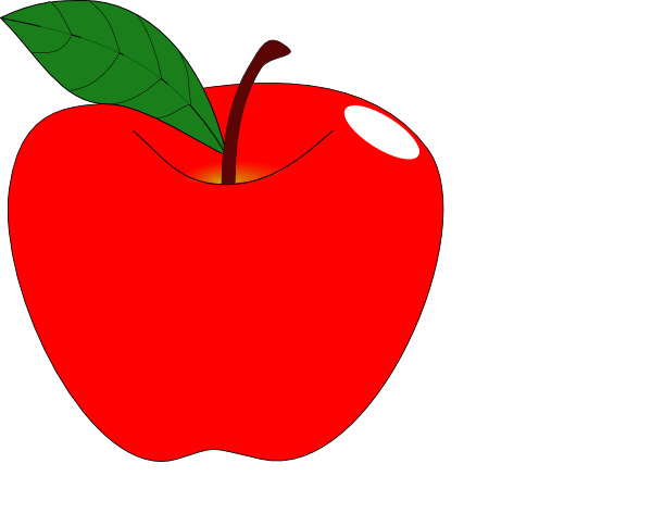 Cliparts Apple Red Apple 1 Clip Art - Apple Png Kids (600x484), Png Download
