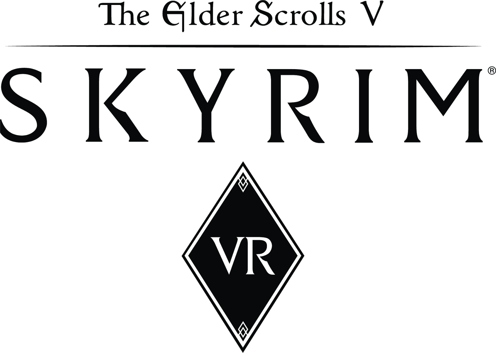 #e32017 The Elder Scrolls V - Skyrim Vr Logo Png (1600x1139), Png Download