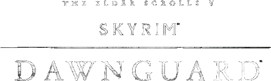 Dawnguardlogo - Skyrim Dawnguard Logo Png (549x261), Png Download