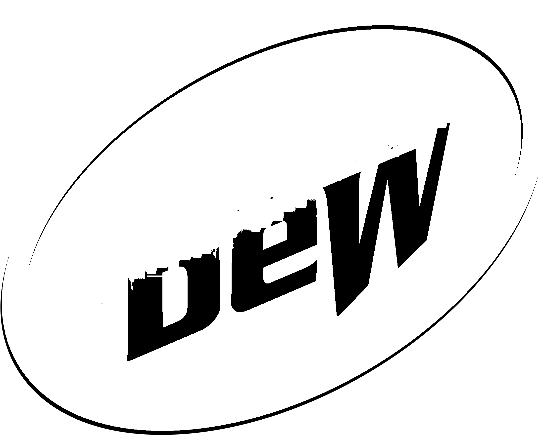 Mountain Dew Logo Black And White - Circle (2400x2400), Png Download