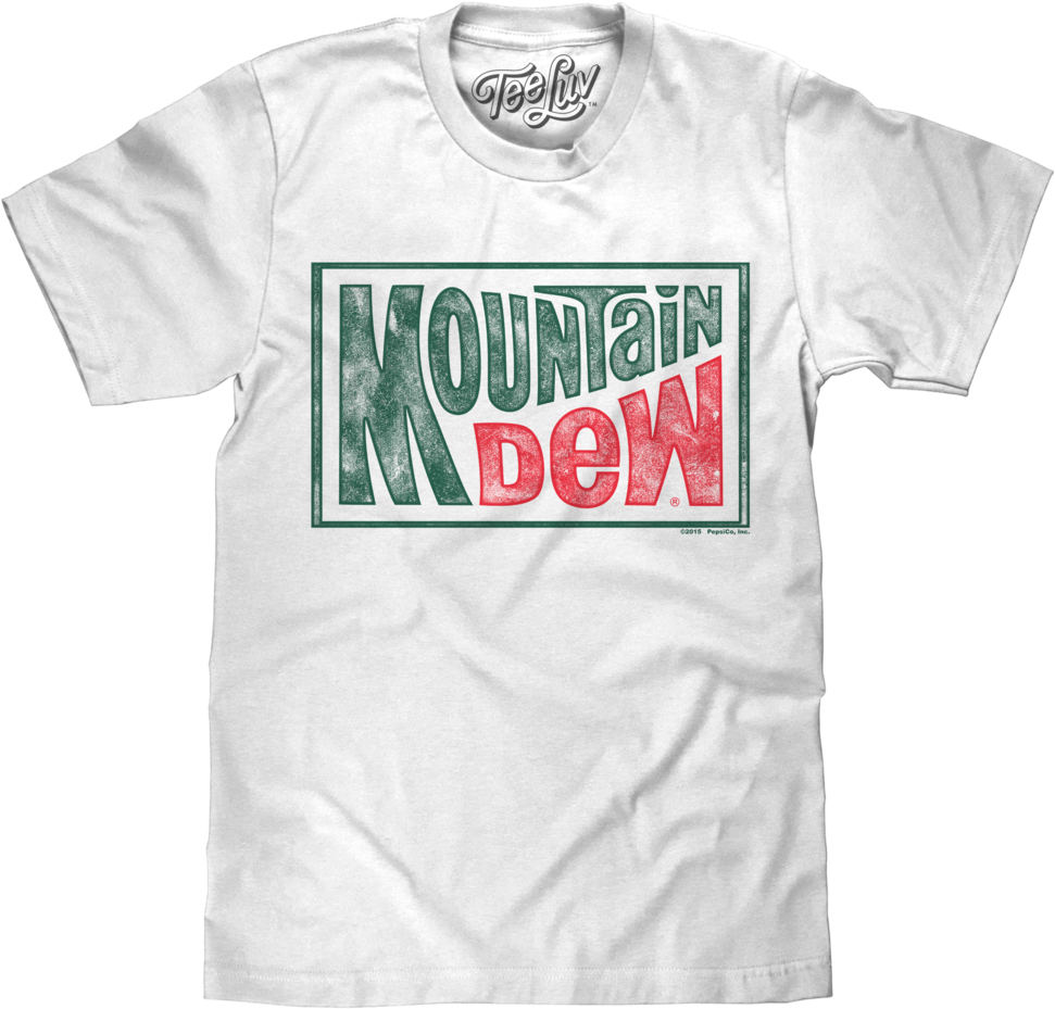 Mountain Dew Retro Logo - Retro Mountain Dew Tshirt (999x1024), Png Download
