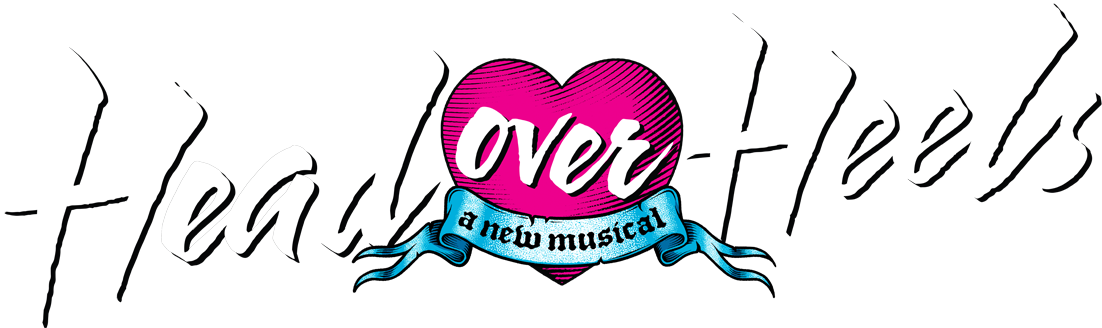 Head Over Heels Logo - Head Over Heels Broadway Png (1102x328), Png Download