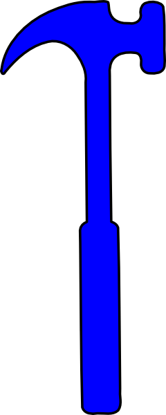 Blue Hammer Png (240x599), Png Download