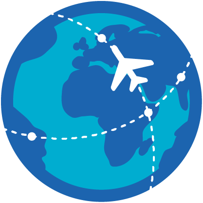 The World Flights Sta Get Inspired Online - Fly Around The World (417x417), Png Download