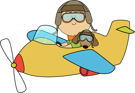 Airplane Clipart Flag - Fly An Airplane Clipart (550x381), Png Download