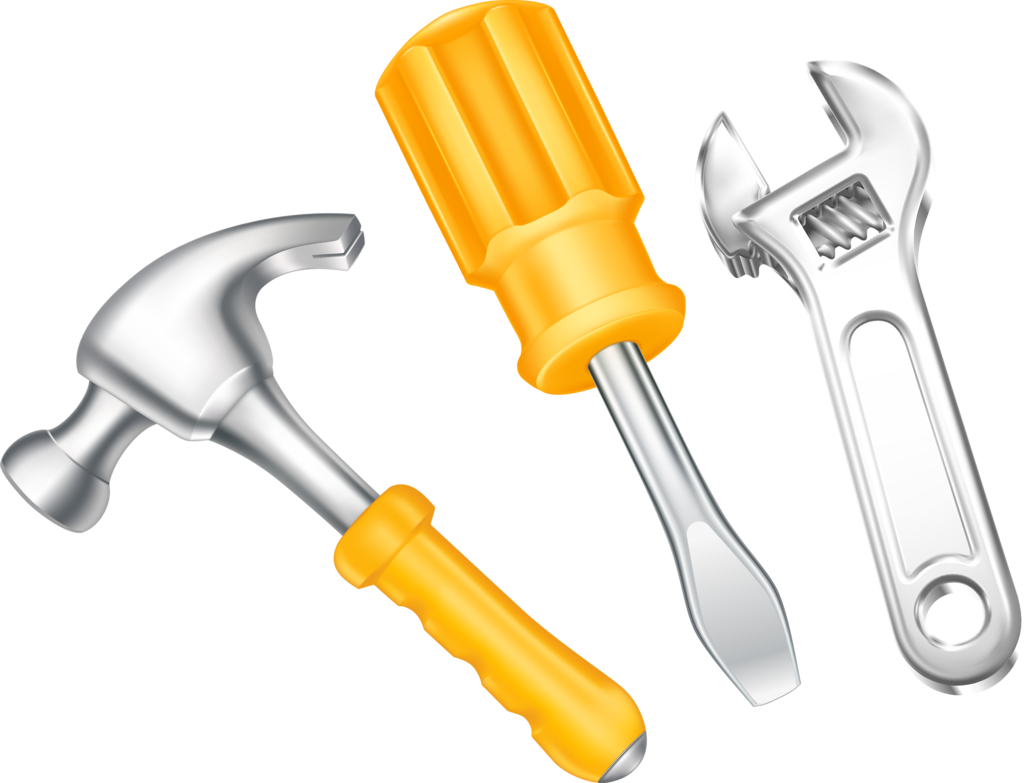 Destornillador Llave Inglesa Construction Clip Art - Construction Hardware Clipart (1024x783), Png Download