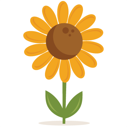 Sunflower Clipart Silhouette - Cute Sunflower Clipart (432x432), Png Download