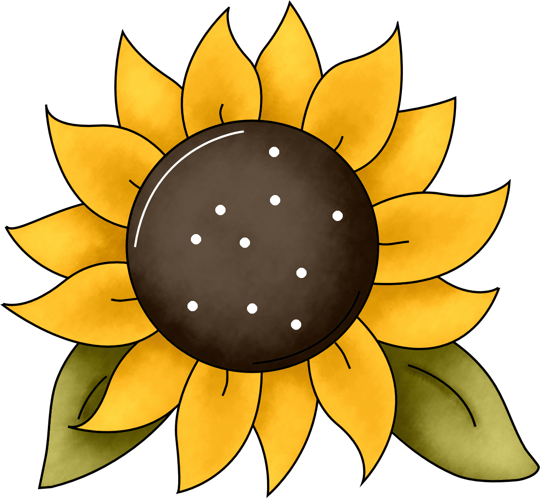 Sunflower Clipart Template - Fall 4 Shower Curtain (1106x1021), Png Download
