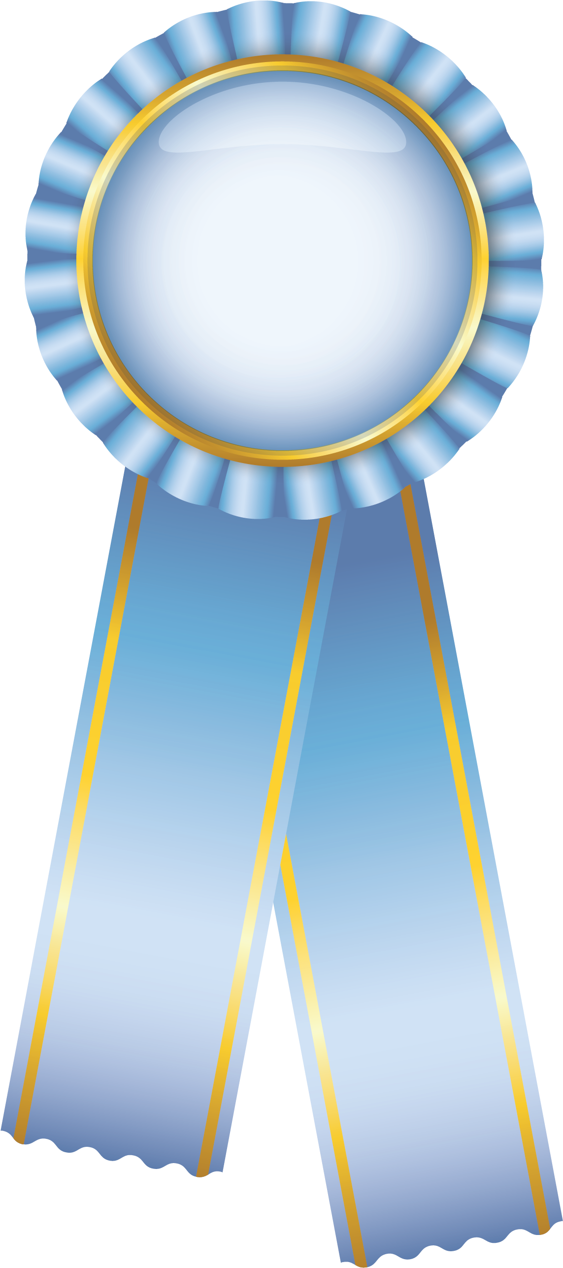 Ribbon Clipart Rosette - Ribbon Rosette Png (1479x2903), Png Download